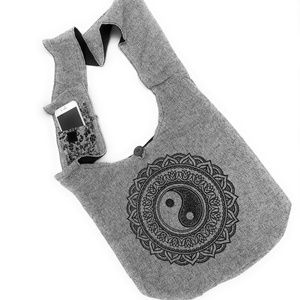 NEW Boho Yin & Yang Yoga Large Sling Hobo Purse Bag